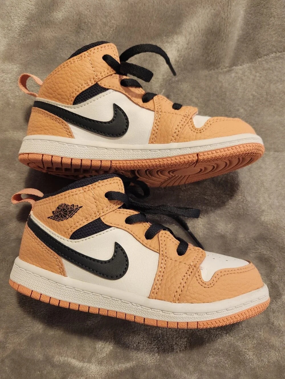 Nike Kids' Air Jordan 1 Mid GT 'Pink Quartz' Sneakers, Size 9C